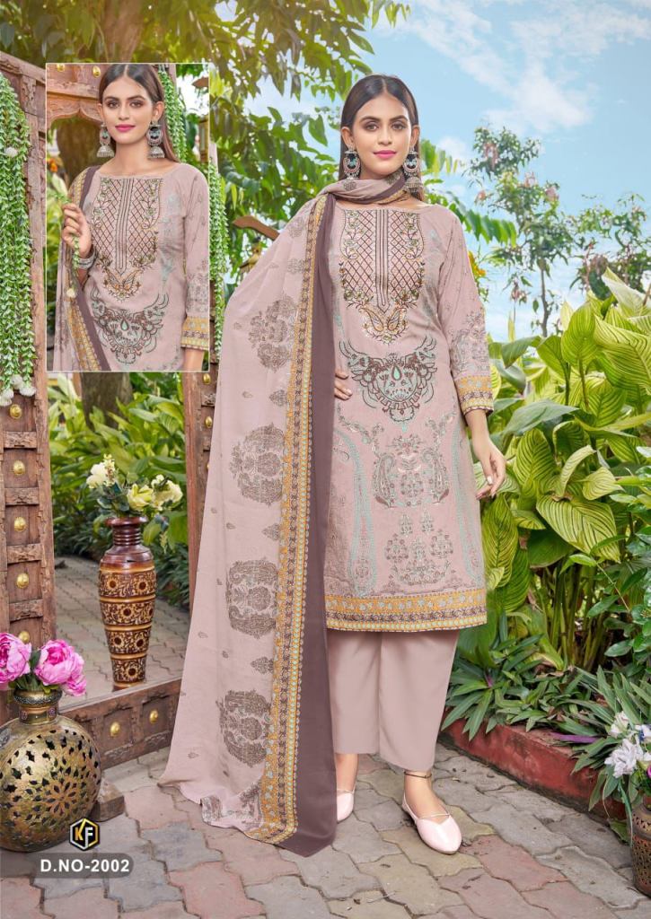 Keval M Prints Vol 2 Embroidered Work Dress Material