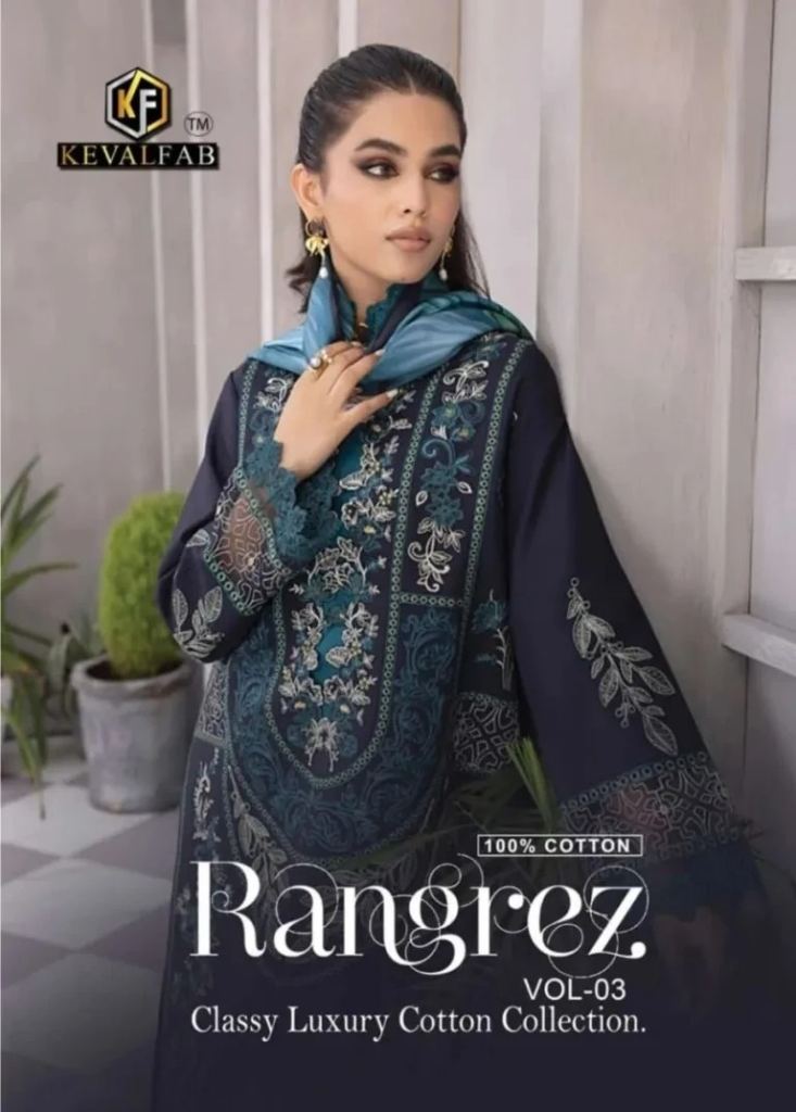 Keval Rangrez Vol 3 Karachi Cotton Dress Material