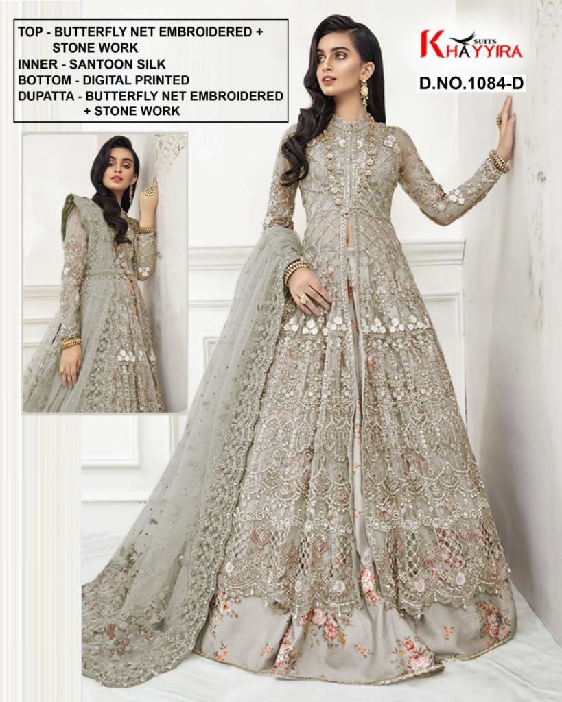 Khayyira 1084 Colors Designer Heavy Wedding Wear Salwar Suits Collection,