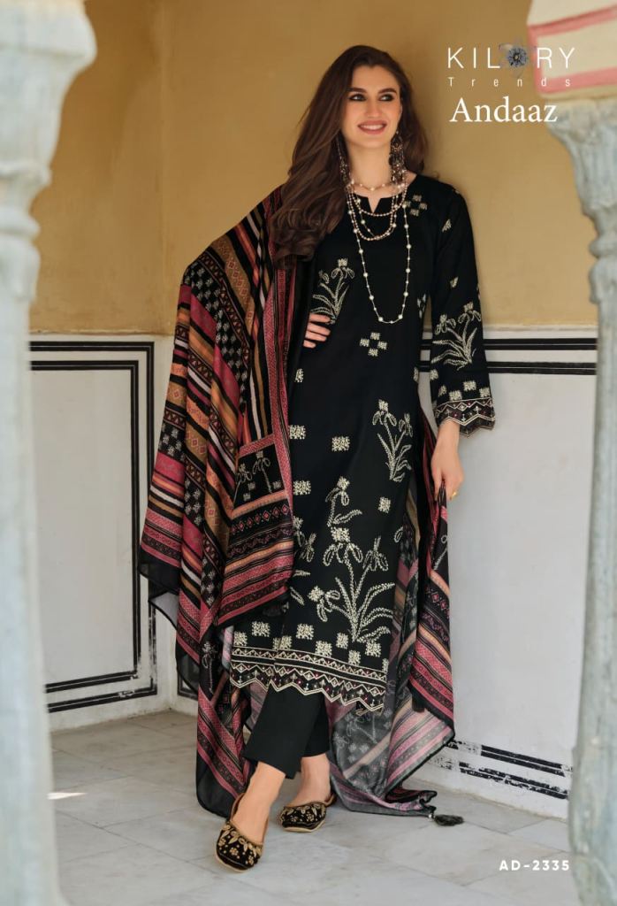Kilory Andaaz Digital Foil Print With Work Salwar Kameez