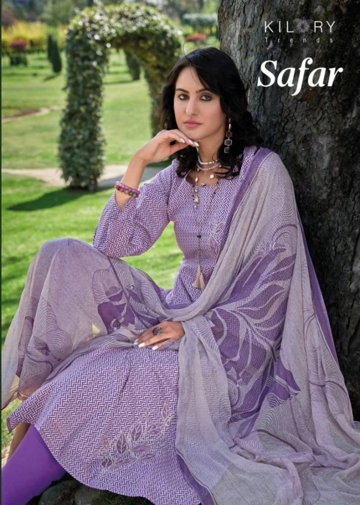 Kilory Safar Lawn Cotton Printed Casual Wear Dress Material 