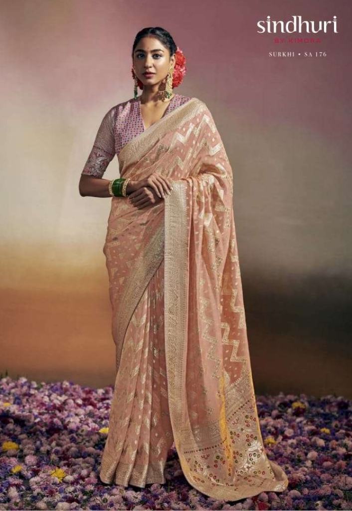 Kimora Sindhuri Surkhi Designer Viscose Silk Saree Collection