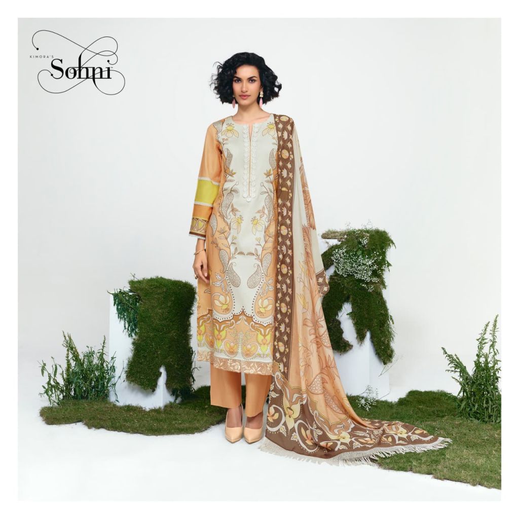 Kimora Sohni Garden Vol 59 Digital Printed Kurti With Bottom Dupatta