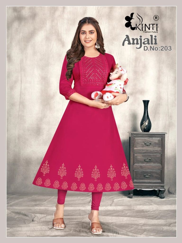 Kinti Anjali 2 Rayon Printed Feeding Kurtis