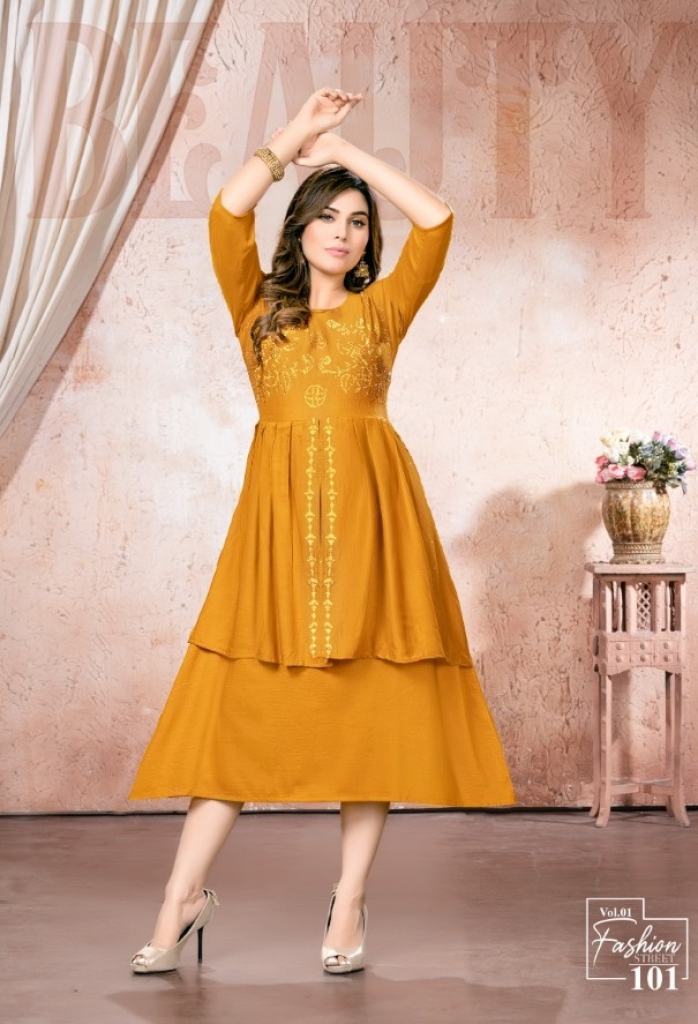  Kinti Fashion Street Vol 1 Look Designer Kurtis Collection