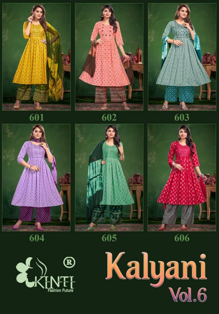 Kinti Kalyani Vol 6 Kurti Plazo With Dupatta