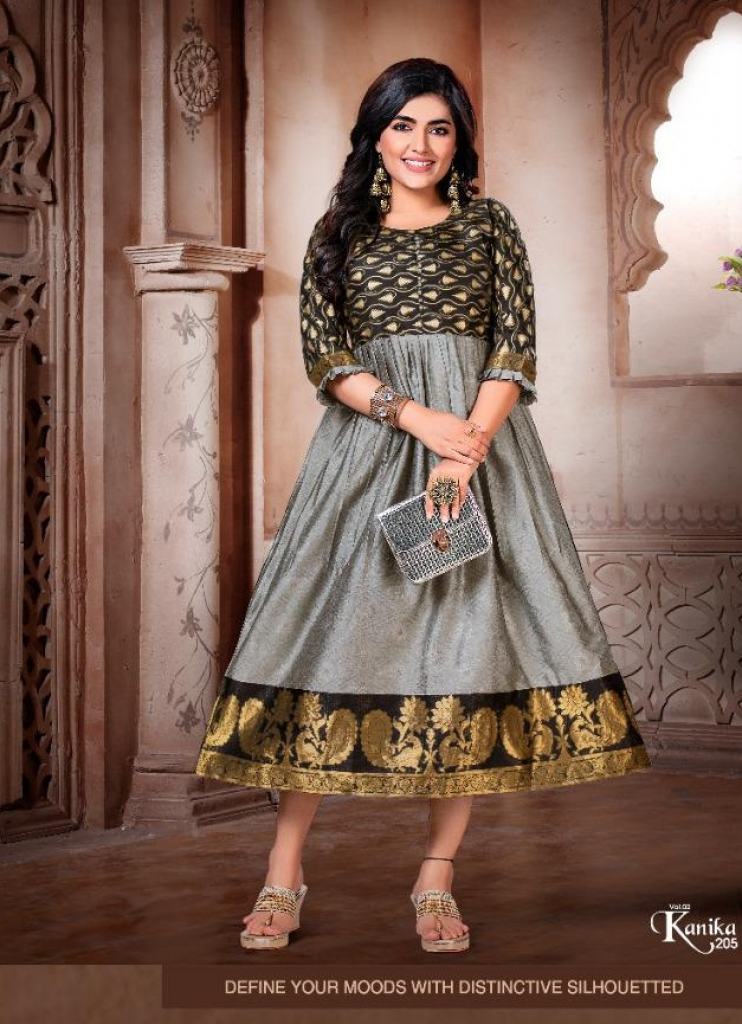 Kinti Kanika vol  2 Casual Wear Anarkali Long Kurti Catalog 