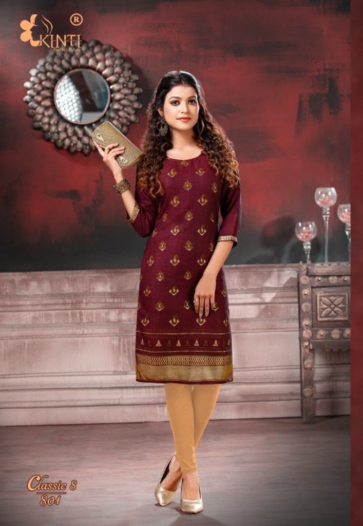 Kinti Presents  Classic Vol 8 Casual Wear Kurti 