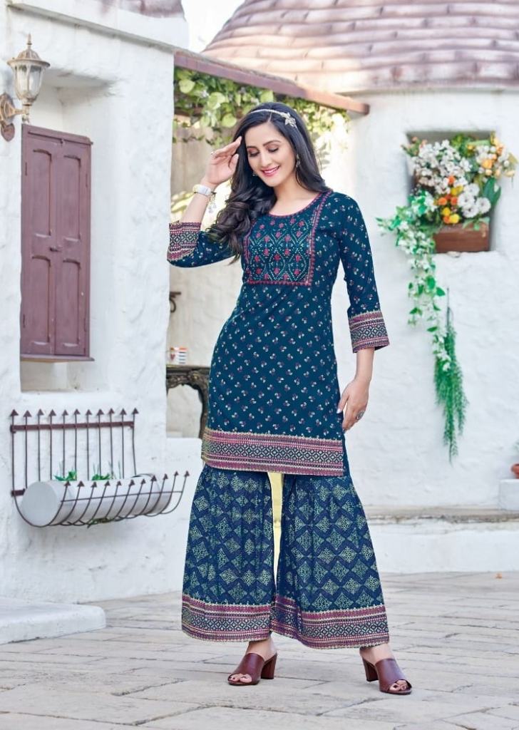 Kinti Shaheen Rayon Kurtis With Bottom Collection