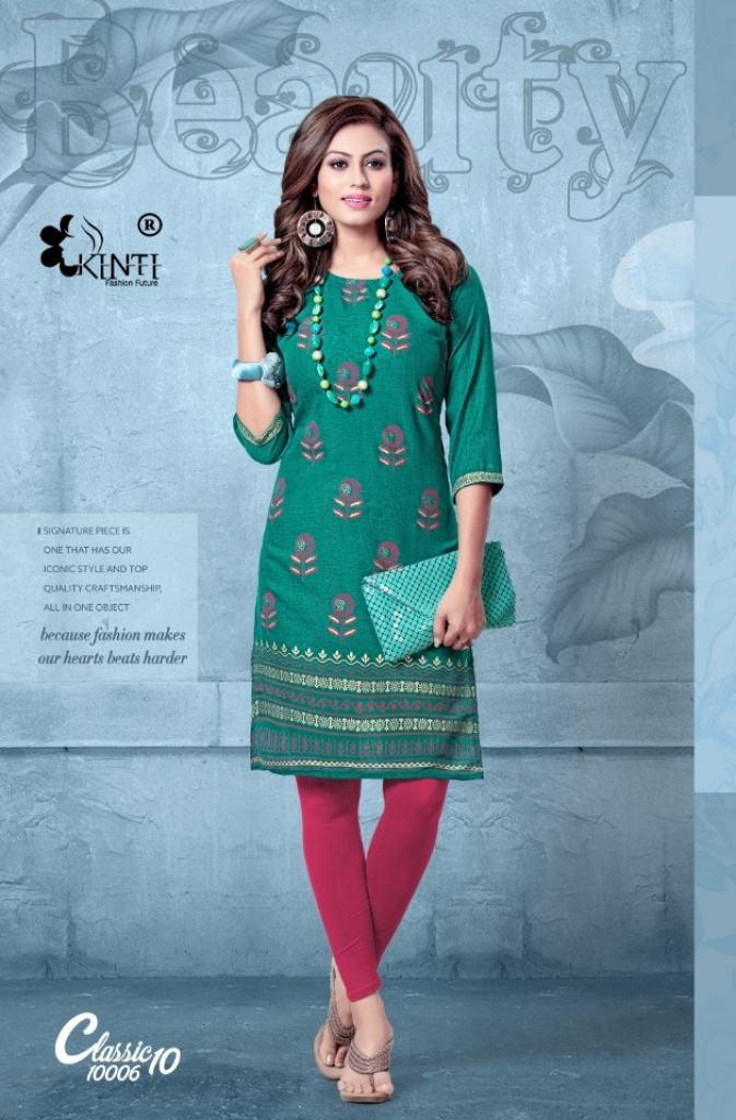 Kinti presents  Classic vol 10 Printed Kurti Collection