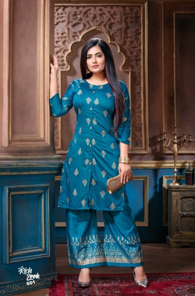 Kinti presents Rich look vol 6 kurti  with bottom 