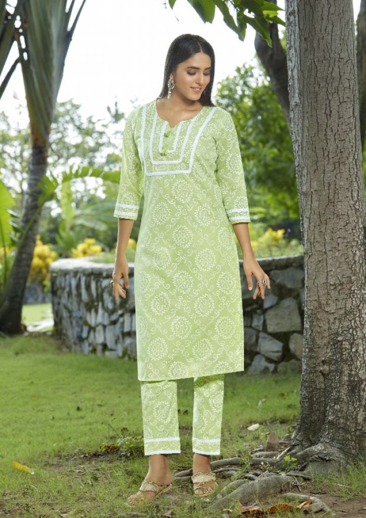 Kivi Lizzy Designer Cotton Printed Kurti With Bottom catalog 