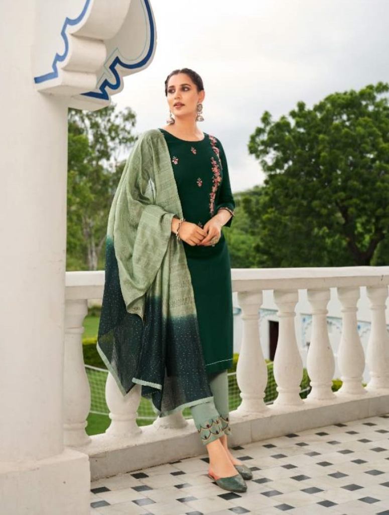 Kivi Rajwadi Festive Wear Kurti With Pant And Dupatta Catalog 