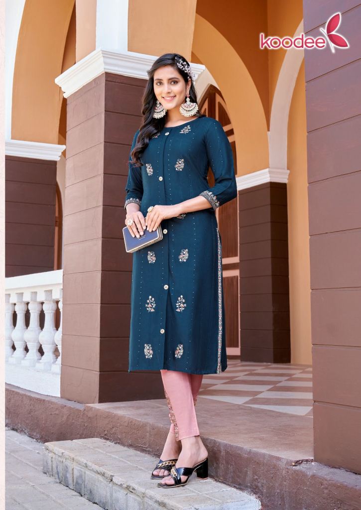 Koodee Naveli Vol 1 Fancy Kurti With Bottom Collection