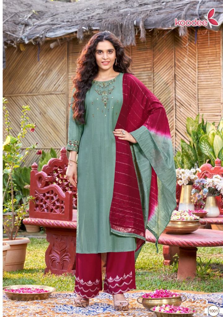 Koodee Pahechan Vol 7 Heavy Viscose Khatli Work  Designer Kurti Bottom with Dupatta 