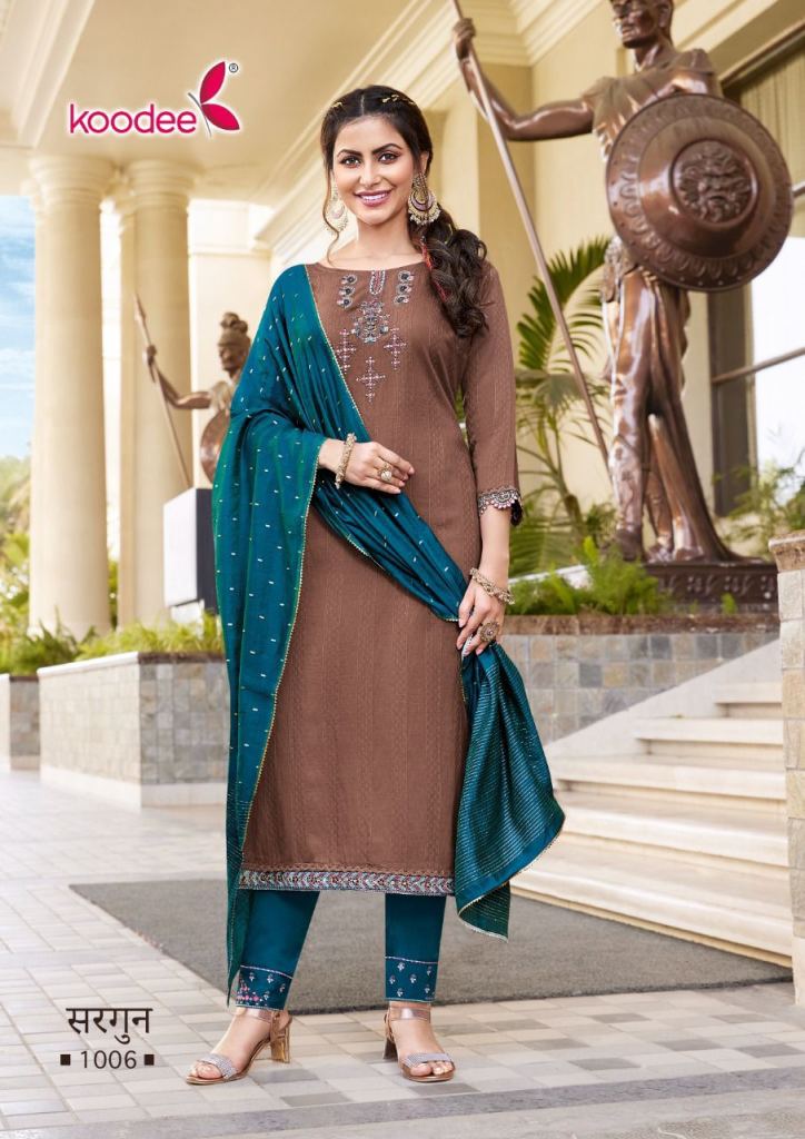 Koodee Sargun Vol 1 Viscose Designer Kurtis With Bottom And Dupatta 