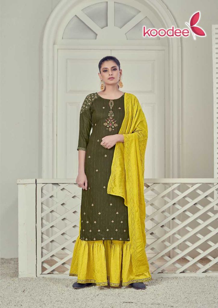 Koodee Sonpari Vol 2 Fancy Kurti Sharara with Dupatta Catalog