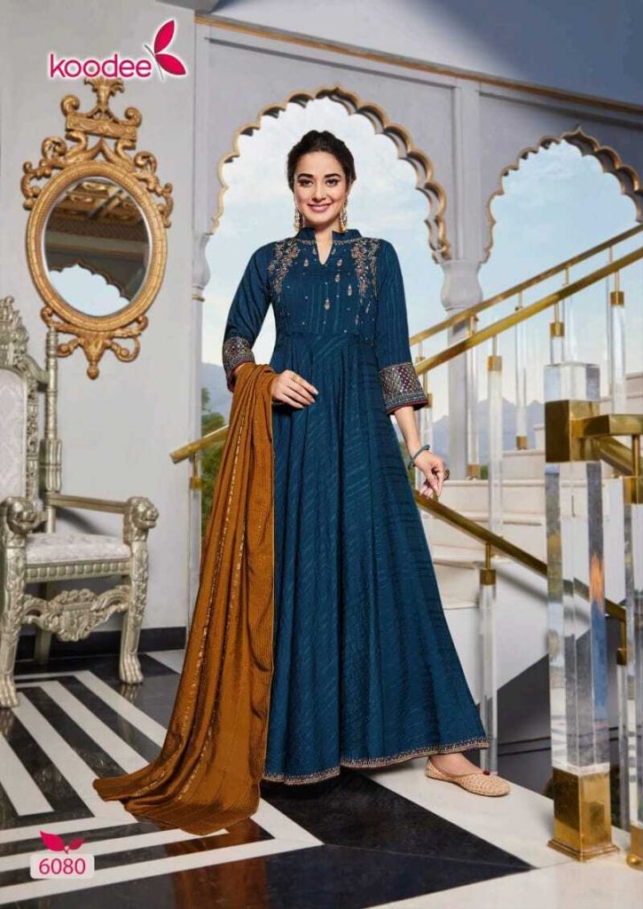 Koodee Sundra 3 Long Gown With Dupatta