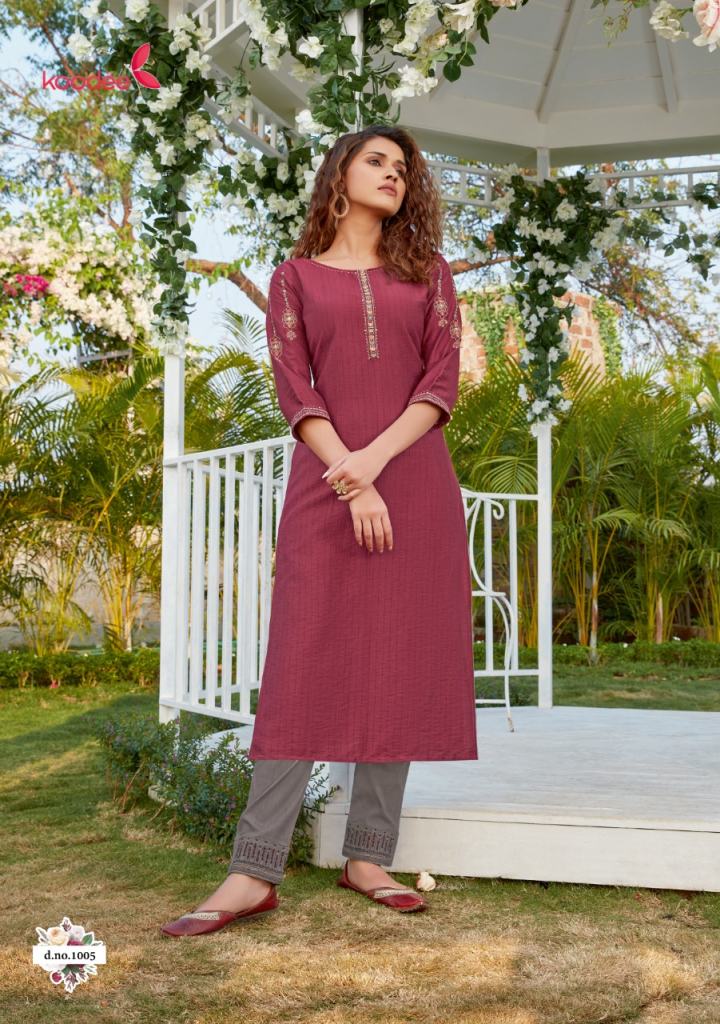 Koodee presents Sanvi vol 1  Embroidery Work Kurti With Bottom Collection