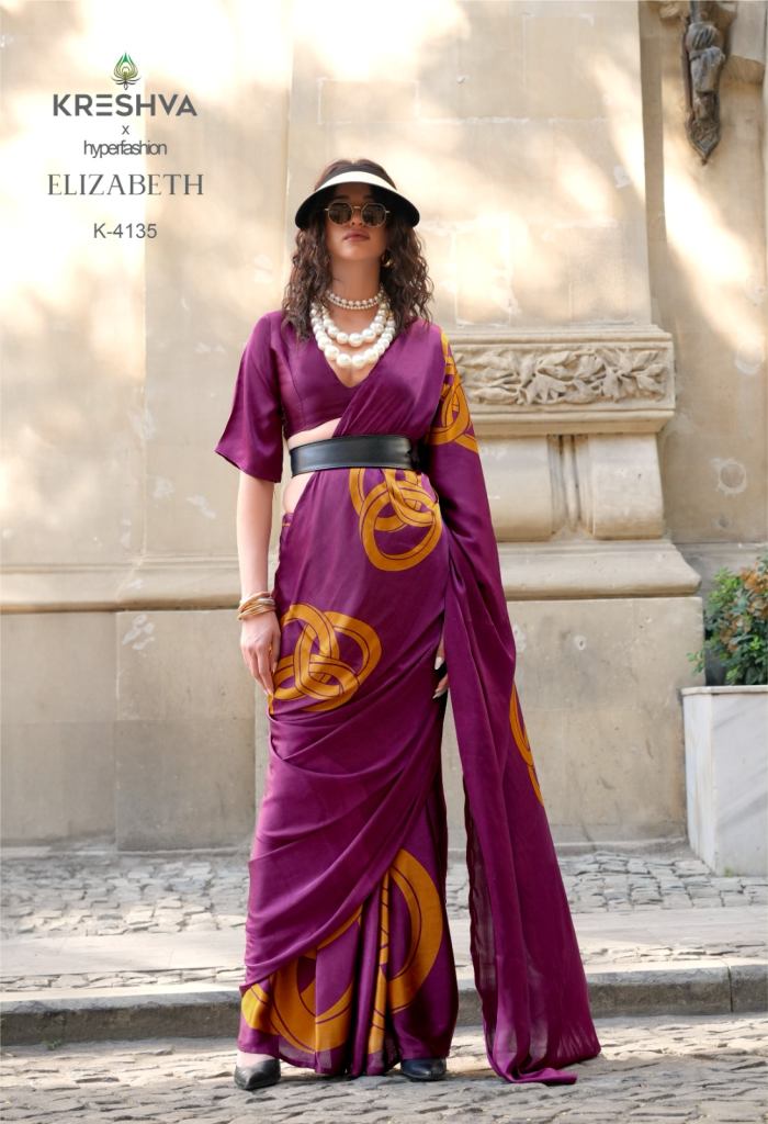 Kreshva Elizabeth Paul Modern Design Saree