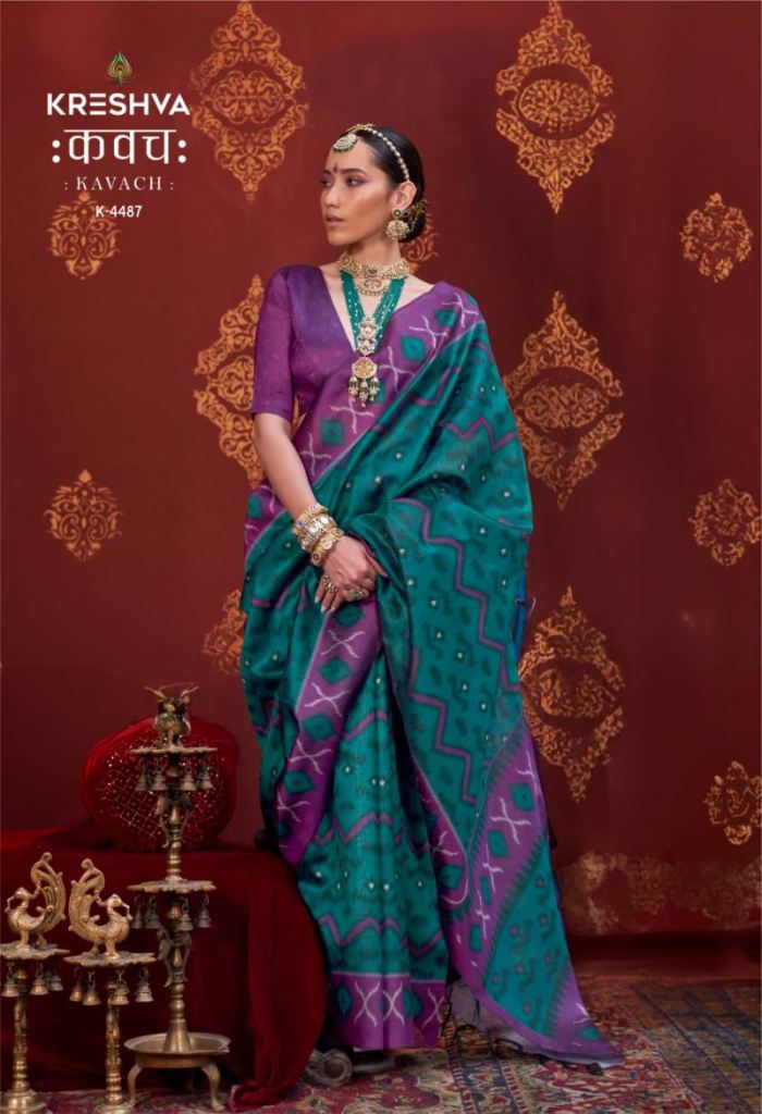 Kreshva Kavach Black Pearl Pc Silk Sare