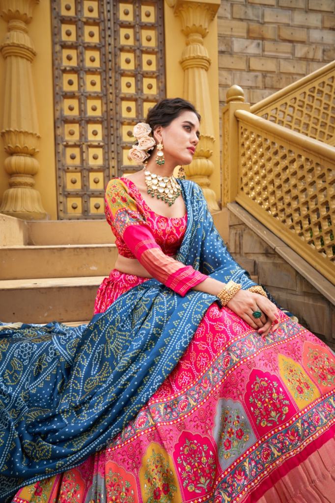 LNB Presenting Designer Gaji Silk With Pretty Lagadi Patta Lehenga Choli