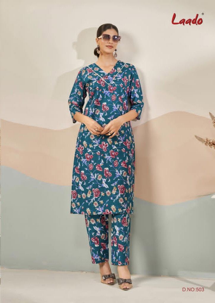 Laado Kavya Vol 5 Printed Long Cord Set
