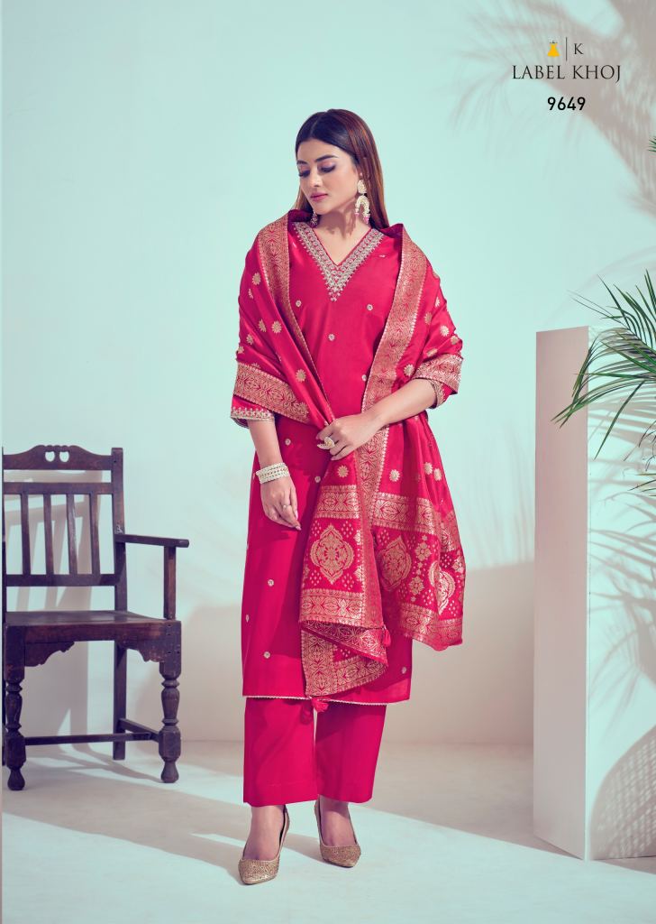 Label Khoj Roman Silk Vol 1 Kurti 