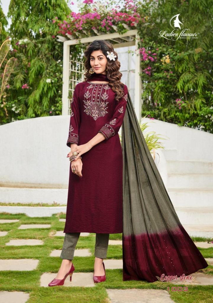Ladies Flavour Copper Stone vol  11 Designer Ready Made kurtis  collection 