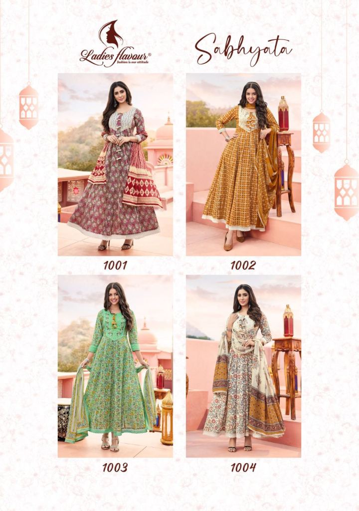 Radhika Lifestyle Sabhyata Vol 1 Fancy Chanderi Kurti pant Dupatta Sets