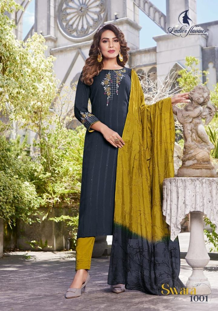 Ladies Flavour Swara Plus Size Kurtis With Bottom Dupatta Collection