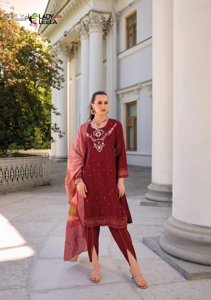 Lady Leela Tulips Vol 2 Viscose Kurti Pant With Dupatta