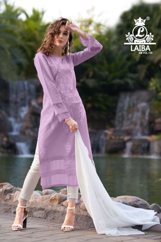 Laiba The Designer Studio Am 139 Georgette Embroidery Ready Made Collection