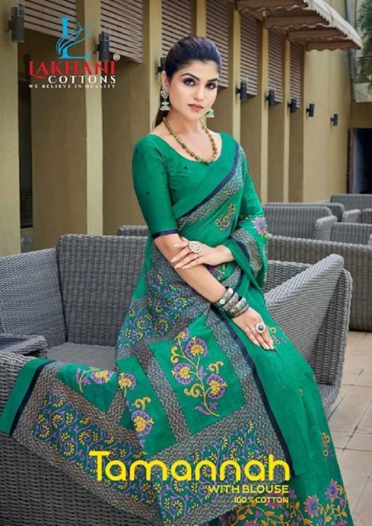 Lakhani Tamannah Printed Cotton Saree Collection