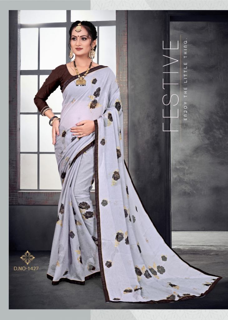 Leela  Weight less casual wear sarees catalogue