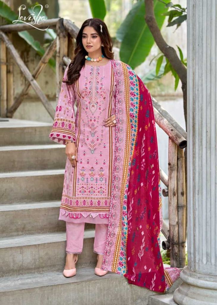 Levisha Bin Saeed Vol 4 Printed Dress Material