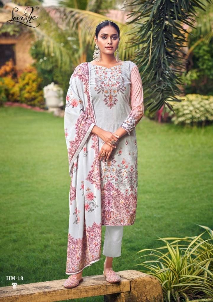 Levisha Hamza Festive Wear Velvet Printed Dress Material Collection