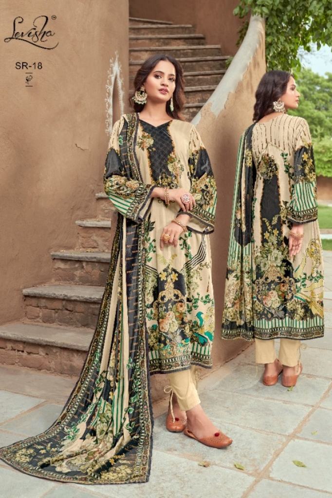 Levisha Shaira Festive Wear  velvet Digital Printed Dress Material