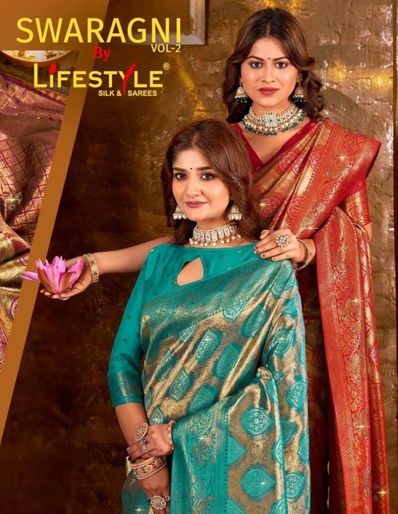 Lifestyle Swaragni Vol 2 Jacquard Silk Sarees Collection