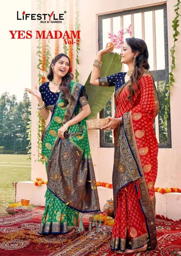 Lifestyle Yes Madam Vol 2 Nylon Raw Silk Saree 