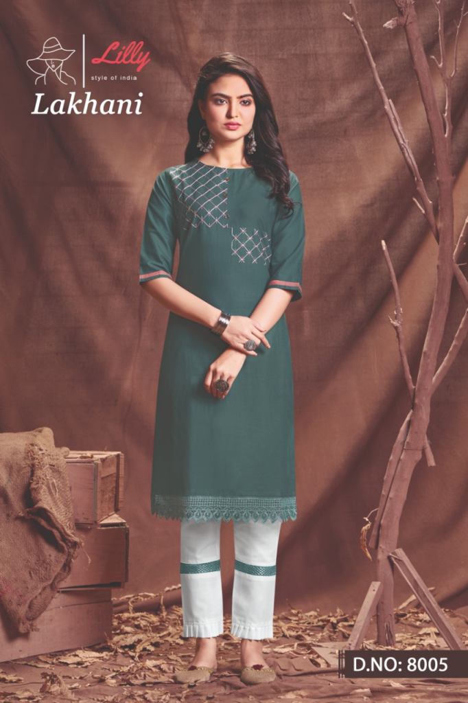 Lilly Lakhani Fancy Cotton Embroidery Kurti