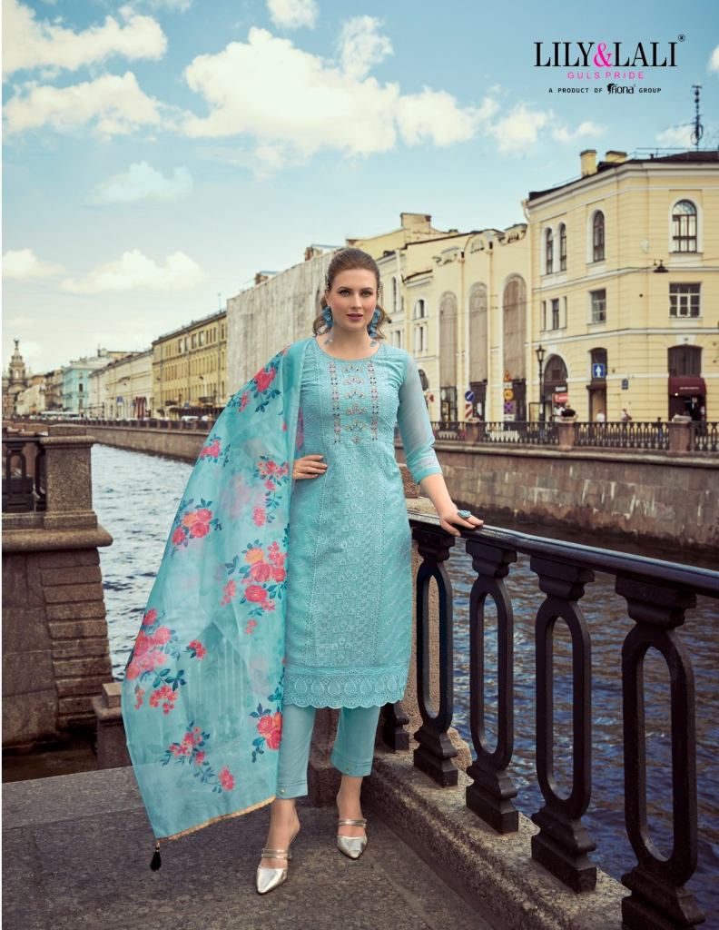 Lily And Lali Chikan Kari Vol 2 Kurti Bottom With Dupatta