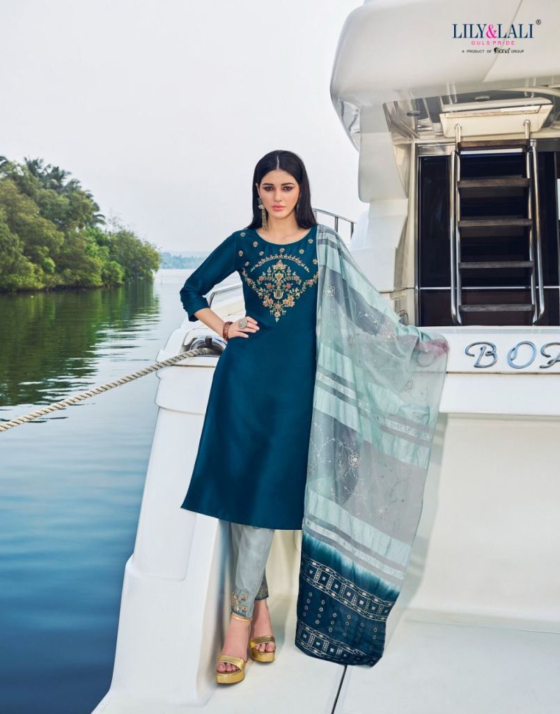 Lily And Lali Magnum vol  3 Party Wear Kurtis With Bottom Dupatta Collection