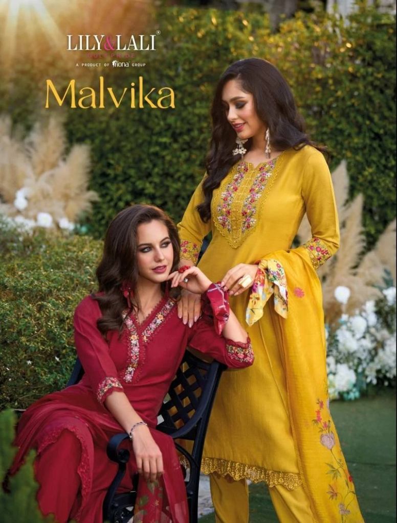 Lily And Lali Malvika Viscose Embroidered Top Botttom With Dupatta