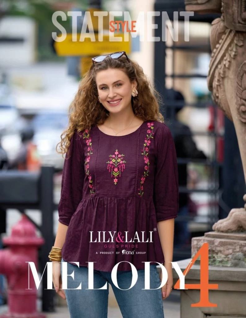 Lily And Lali Melody Vol 4 Rayon Western Top Collection 