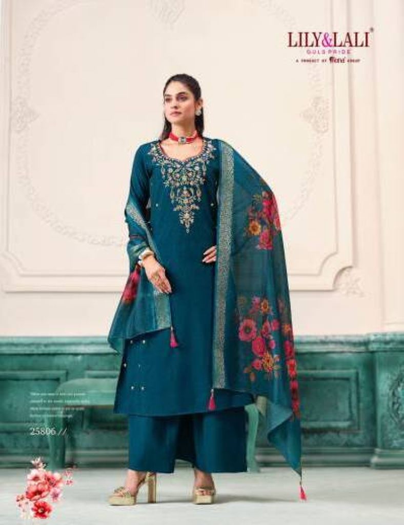 Lily And Lali Nargis Kurti Bottom With Dupatta