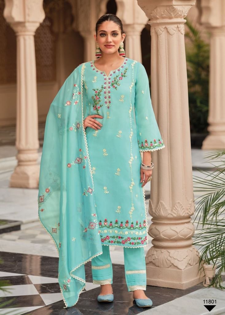 Lily And Lali Nazakat Exclusive Designer Style Kurti With Bottom Dupatta