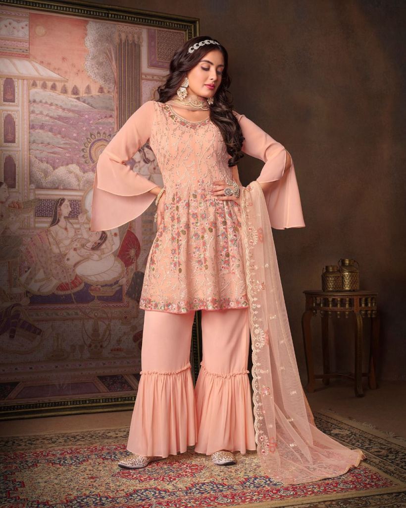 Lily&Lali  Arizona Georgette Sequence Designer Style Top Bottom with Dupatta collection
