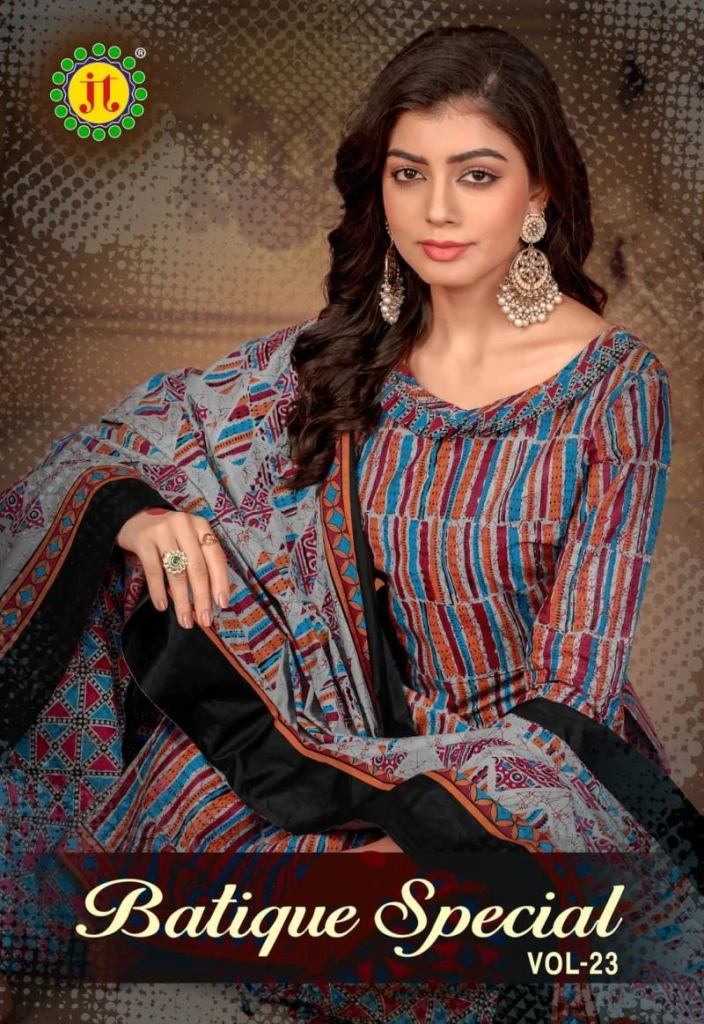 Lovely Jt Batique Special Vol 23 Comfortable Casual Cotton Dress Material Set