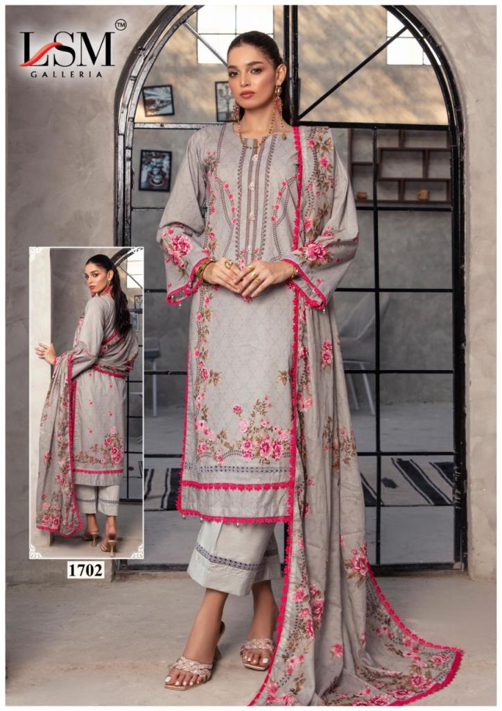 Lsm Parian Dream Vol 17 Printed Dress Material
